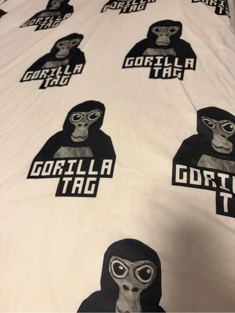 Custom Gorilla Tag Blue Comforter Set with Monkey Design - Size Full